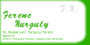 ferenc murguly business card